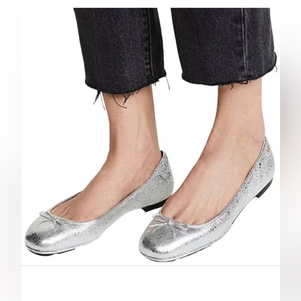 Tory Burch Laila ballet women’s silver size 7